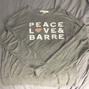 Pure Barre Gray Knit Top